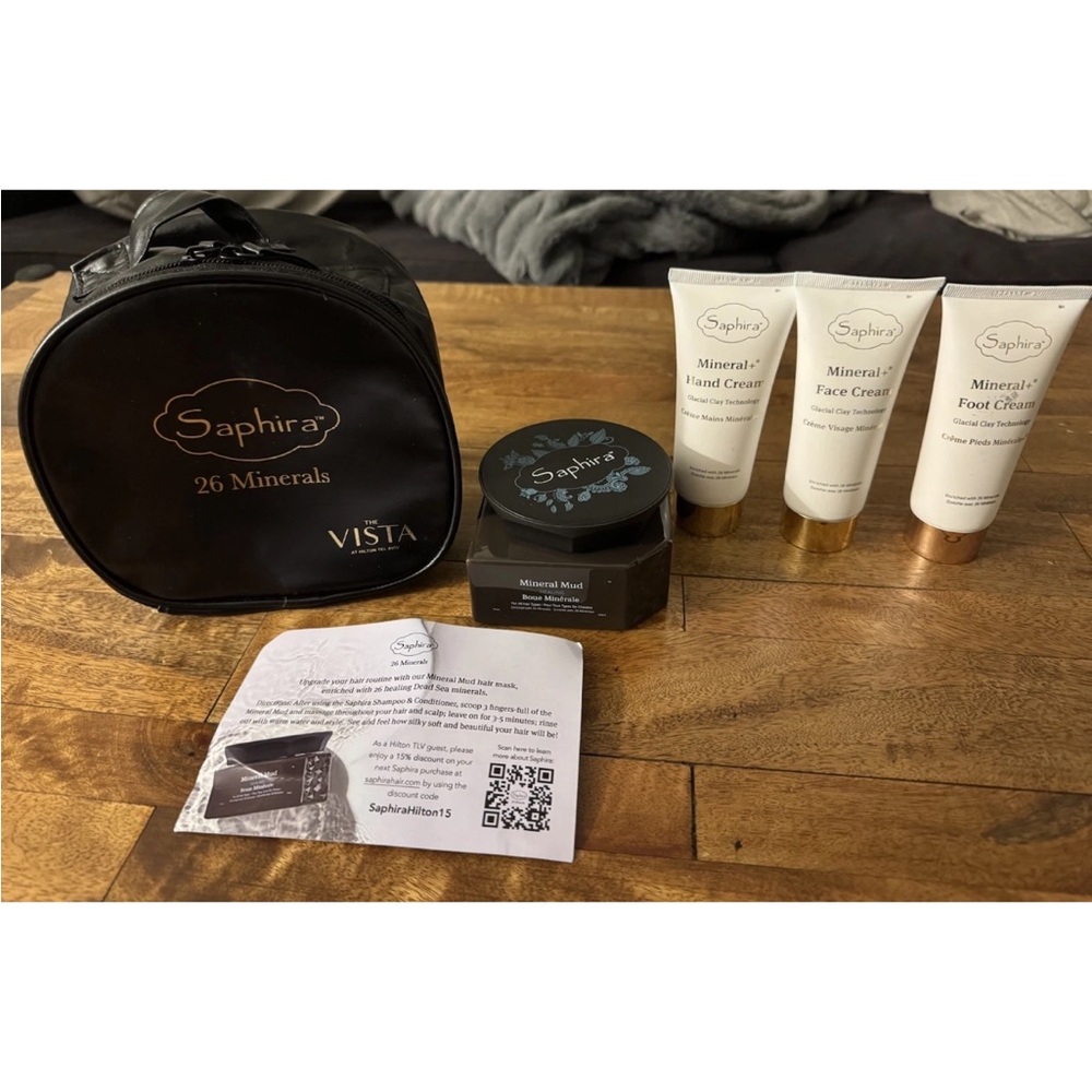 Saphira Dead Sea Mineral Spa Set Hair Skin Care Mud Face Hand Foot Cream